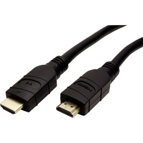 Value HDMI prepojovací kábel Zástrčka HDMI-A, Zástrčka HDMI-A 25.00 m čierna 14.99.3454 4K UHD, tienený, Aktívne so zosilnením signálu HDMI kábel; 14.99.3454