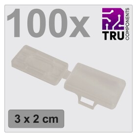 TRU COMPONENTS TC-12888604 T24CA083 ochranný štítok Potlačiteľná plocha: 18 x 30 mm priehľadná Počet markerov: 100 100 ks; TC-12888604