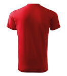 Ťažké tričko s výstrihom do V unisex červené 2XL