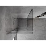 MEXEN/S - Mist-B sprchovací kút dvere krídlové 70 x 70, transparent, chróm 8A2T-070-070-01-00