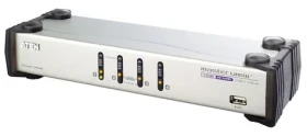 Aten CS1744 / 4- Port USB Dual View KVMP Switch / 2xVGA cards) / 2- Port USB Hub / Audio (CS1744C-AT)