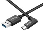 Avacom Dátový a nabíjací kábel USB - USB Type-C (90 °) 100cm čierna (DCUS-TPCLR-10K)