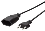 LogiLink Prodlužovací napájecí kabel CEE7/16 černá / Napájecí kabel / 1 m (CP122)