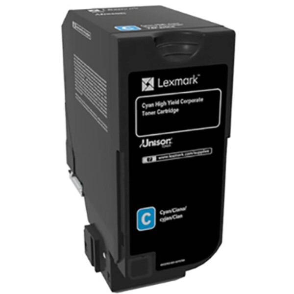 Lexmark 74C2HCE toner originál zelenomodrá Maximálny rozsah stárnek 12000 Seiten; 74C2HCE