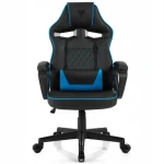 SENSE7 Knight čierno-modrá / Herná stolička / umelá koža / nastaviteľné / pojazdové kolieska / nosnosť 120 kg (5907783039713)