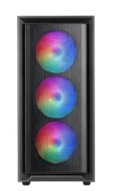 Tacens MARS MC-AIR čierna / Skriňa / ATX / 4X 120mm ARGB ventilátor / sieťovina / 1x USB 3.2 Gen2 2x USB 2.0 (TACMARS-MCAIR)