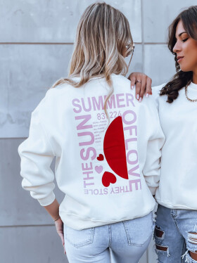 Dámska mikina HEARTBEAT biela FashionStreet BY1213 L