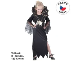 MaDe 75068 - Kostým na karneval Čierna vdova, 120-130cm
