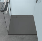 CERANO - Sprchová vanička štvorcová Loro - liaty mramor - tmavo šedá - 90x90x3,5 CER-8050BD80370