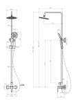 INVENA - Sprchový stĺp FIRA čierna AU-71-D04-V