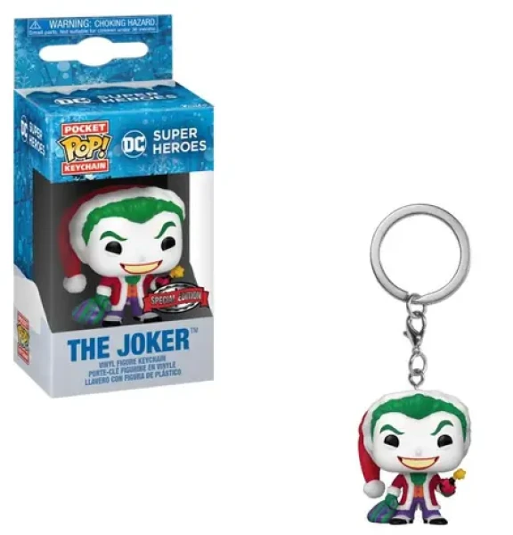 Funko POP Keychain: DC Holiday- Joker (WMT)