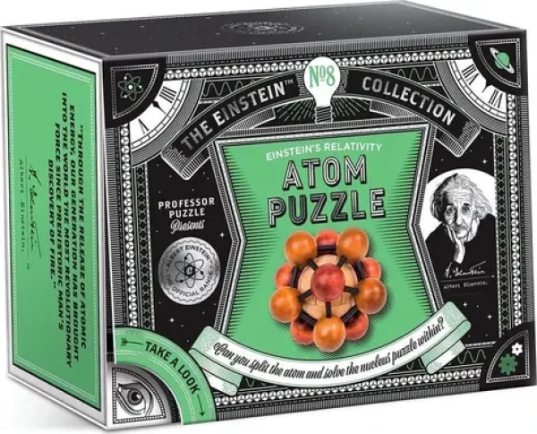 Professor PUZZLE Drevený hlavolam Atom
