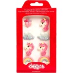 Cukrová dekorácia jednorožec, oblaky a dúha - Dekora - Dekora