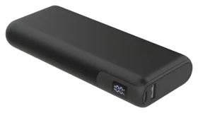 Platinet PMPB20DL202B čierna / Powerbanka / 20 000 mAh / 65W Power Delivery / 2x USB-C / 1x USB-A / displej
