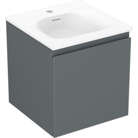 MEXEN/S - Orio kúpeľňová skrinka 45 cm s umývadlom Vela, 1 šuplík, grafit mat/biela mat 91A10-04547-1-BF66-W23M01
