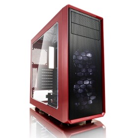 Fractal Design Focus G Window červená / mATX / 2x 120mm / 1x USB3.0 / 1x USB2.0 / 2x Jack / priehľadná bočnica (FD-CA-FOCUS-RD-W)