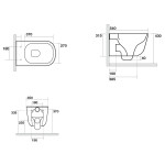 KERASAN - TRIBECA závesná WC misa, Rimless, 35x54cm, biela 511401