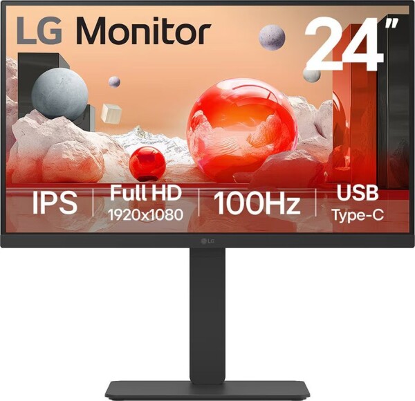 LG LG 24BA750-B | 23.8 " | IPS | FHD | 16:9 | 100 Hz | 5 ms | 1920 x 1080 pixels | 200 cd/m² | HDMI ports quantity 1 | Black
