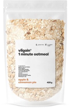 Vilgain Minútová ovsená kaša – 3× jablko so škoricou bez pridaného cukru 420 g