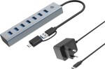 Conceptronic HUBBIES21GP huby i koncentratory USB 3.2 Gen 1 (3.1 Gen 1) Type-A 5000 Mbit/s Sivý