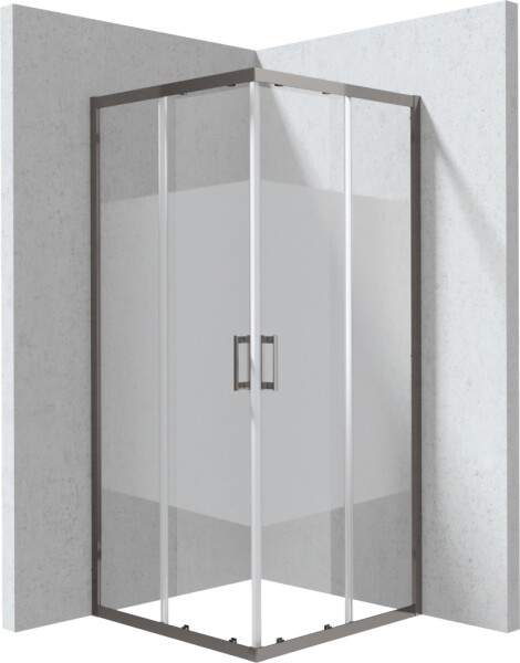 DEANTE - Funkia Evo štvorcový sprchovací kút, 90x90 cm – vzor pruh KYC_DE99P