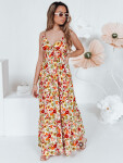 Šaty FLOWMISS Maxi EY2629 bielo-žlto-červené – FashionStreet M/L