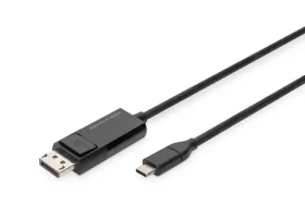 Digitus AK-300334-020-S čierna / Redukcia USB-C na DisplayPort / 2 m / DisplayPort 1.4 / 8K 30Hz / 4K 144Hz (AK-300334-020-S)