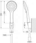 MEXEN/S - Saber R74 Set umývadlové a vaňové batérie s príslušenstvom, čierna 72103R74-70
