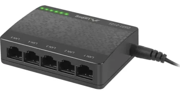 Lanberg DSP1-0105 / Switch / 5× 100 Mbps / neriadený (DSP1-0105)