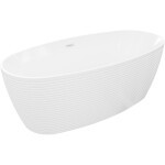 MEXEN/S - Lira voľne stojaca vaňa vzor 170 x 80, biela, sifón a prepad biela 52831708000-20