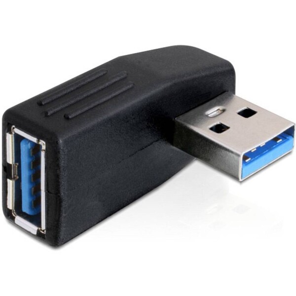 DeLock adaptér USB 3.0 (90° - horizontálne) samec - USB 3.0 samica (65341)