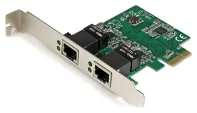 StarTech 2- Port Gigabit PCIe sieťová karta / Sieťová karta / PCI Express / 2x RJ-45 / Realtek RTL8111E (ST1000SPEXD4)