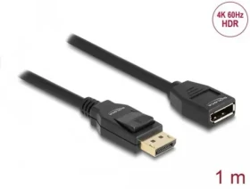 DeLock DisplayPort 1.2 predlžovací kábel 1 m / Predlžovací kábel / 4K 60 Hz (80001)