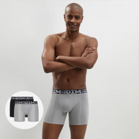 Pánske športové boxerky ks DIM 3D FLEX AIR LONG BOXER 2x DIM šedá