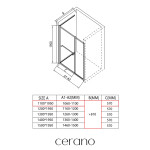 CERANO - Sprchové posuvné dvere Versaro L/P - 6 mm - chróm, transparentné sklo - 110x195 - zasúvacie CER-8050BD80339