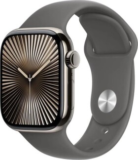 Apple Watch 10 GPS + Cellular 42mm Natural Titanium M/L šedý