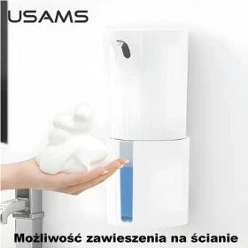 USAMS Bezdotykový dávkovač mydla ZB172 biela / Dávkovač mydla / 300 ml / infračervený senzor / 4X AA batérie (ZB172XSJ01)