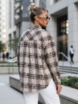 Dámska kockovaná košeľa DY0485 béžovo-čierna - FashionStreet UNI
