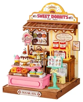 Robotime Miniatúra domčeka Obchod s donutmi
