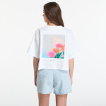 Tričko Calvin Klein Jeans Ss Cropped Boxy Satin Floral Tee Bright White XS
