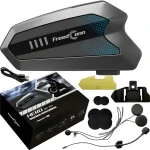 FreedConn HERO V2 čierna / Motocyklový interkom / Bluetooth 5.1 / Dosah 1000 m / Výdrž 30 h (HERO V2 EU)