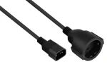 Kabelmeister Napájací kábel IEC C14 - Schuko zásuvka 0,5 m čierna / Napájací kábel / H05VV-F / 10 A / 250 V (SK1402-S005)