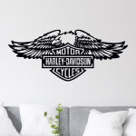 Veselá Stena Samolepka Harley Davidson orol Farba: béžová, Veľkosť: 60 x 26 cm