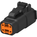 TE Connectivity zásuvkové púzdro na kábel DTMH Počet pólov 4 DTMH06-4SA 1 ks; DTMH06-4SA