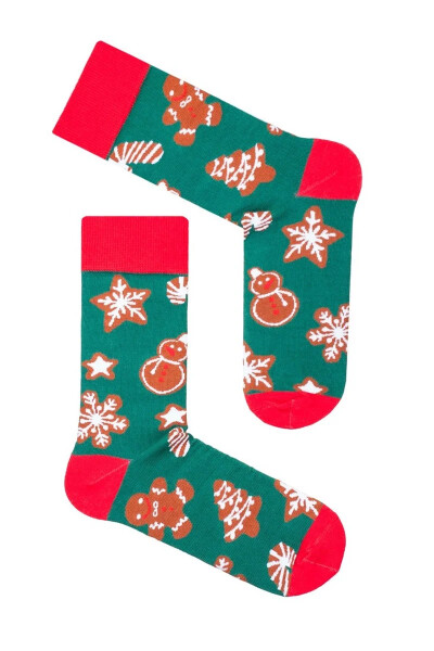 Pánske vianočné ponožky Gingerbread Dark Green 38-41