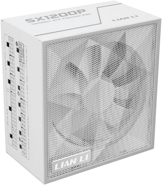 Lian Li SX Series 80 PLUS Prokovinum Zasilacz, w pełni modularny, PCIe 5.1, ATX 3.1 - 850 Watt, Biely