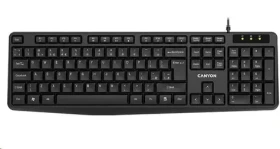 Canyon CNE-CKEY01-CS čierna / klasická USB klávesnica / umývateľná / CZ/SK layout (CNE-CKEY01-CS)