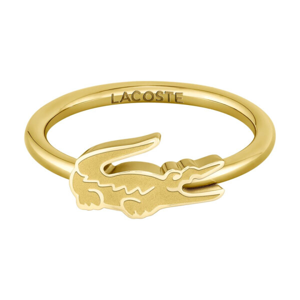 Lacoste Originálny pozlátený prsteň Crocodile 2040054 56 mm