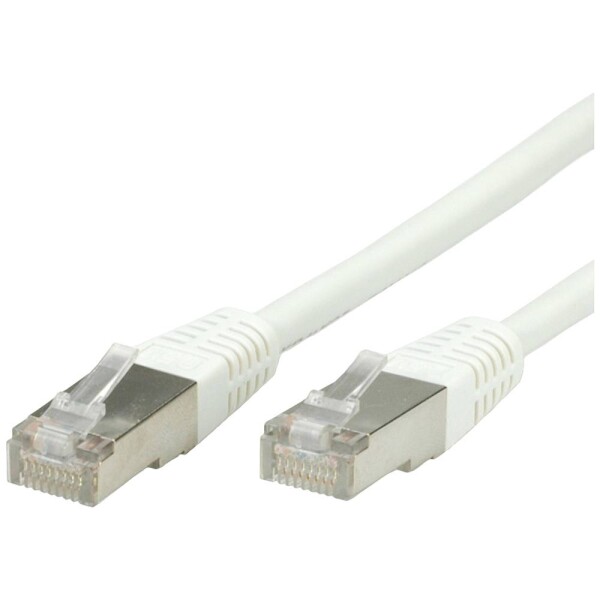 Value 21.99.1366 RJ45 sieťové káble, prepojovacie káble CAT 6 S/FTP 5.00 m biela dvojžilový tienený 1 ks; 21.99.1366
