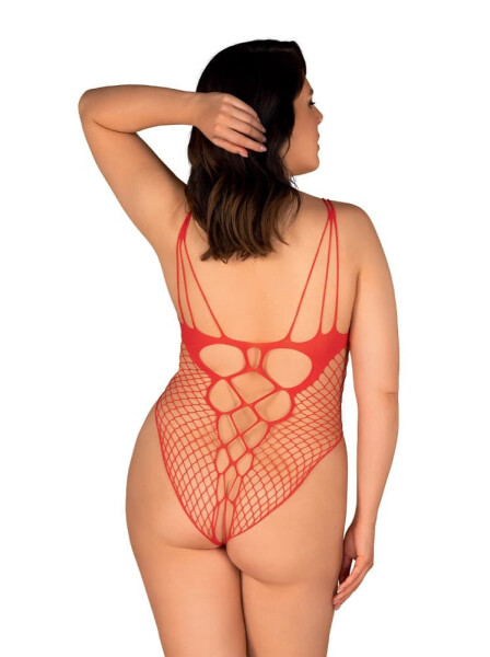 Jemné body teddy Obsessive XL/XXL červená